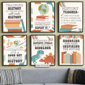 History Motivational Posters | Set of 6 | Educational Posters - Retro