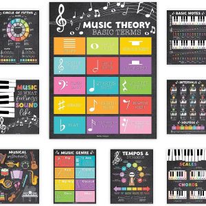 Music Posters | Set of 9 | Music Classroom - Boho Colorful